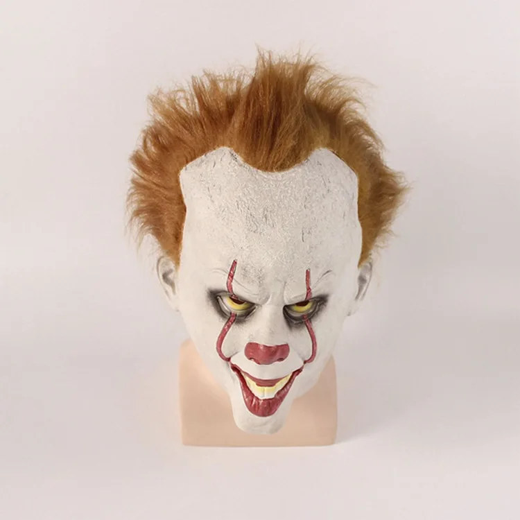 2019 Stephen King's It маска пеннивайза Латекс Хэллоуин пугающая Маска Клоун для косплея