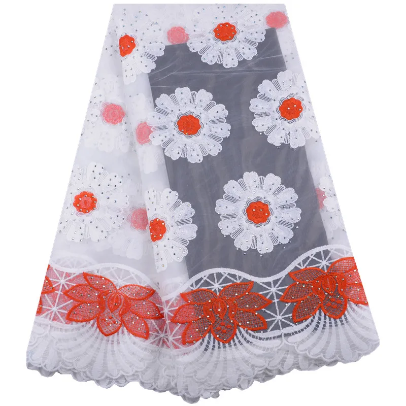 Pure White French Net Lace Fabric High Quality 2019 New Arrivals African Milk Silk With Stones For Wedding S1426 | Дом и сад