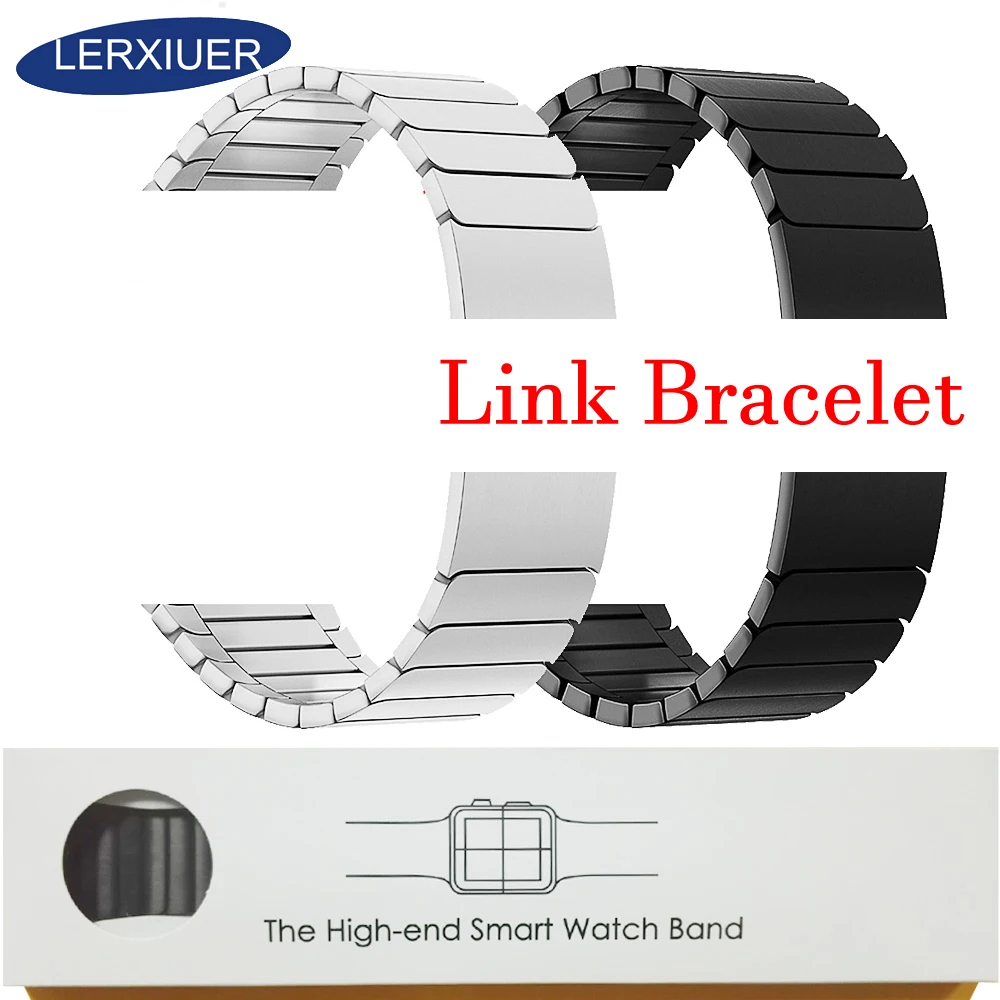 Ремешок Lerxiuer из нержавеющей стали для apple watch band apple watch 4 apple watch 4 0 мм 38 мм 42 мм 44 мм аксессуары для наручных часов