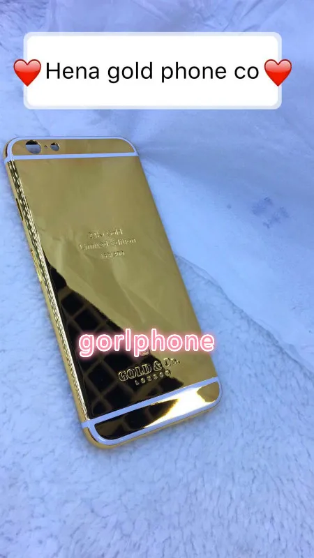 Корпус задней двери средней рамки для телефона 6/6 s/7/x plus 24k с покрытием из