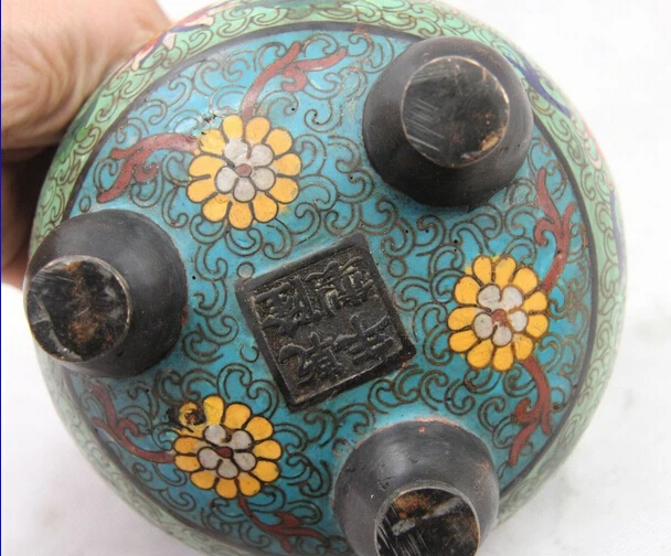 Песня voge gem S1342 китайский Бронза Медь Cloisonne С цветочным узором Два вида Ear 3