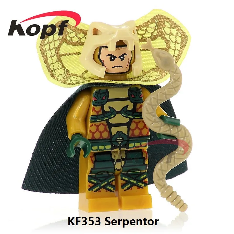 KF353 Without Box KF349 Super Heroes Gi Joe серия Firefly power Girl Serpentor Stg. Бойня строительные блоки лучшая коллекция детские подарочные игрушки - Цвет: KF353 Without Box