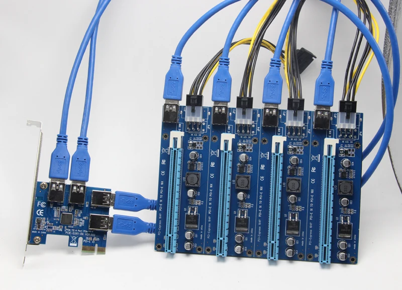 PCIe 1 4 PCI Express 16X Слоты Riser Card E 1X к внешнему слота адаптер express порт мультипликатор