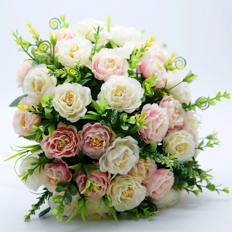 SexeMara свадебный букет розовый синий слоновая кость искусственные цветы украшение