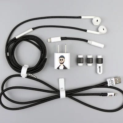 style 3 Модный кабель Saver протектор намотки кабеля usb зарядный шнур для наушников Органайзер обертывание зарядное устройство Наклейка для iPhone - Цвет: style 3