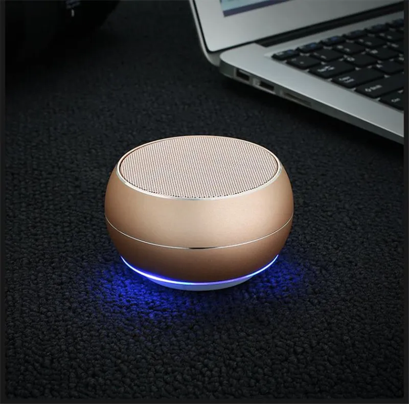 Маленькая bluetooth колонка мини сабвуфер металлическая музыкальная беспроводная