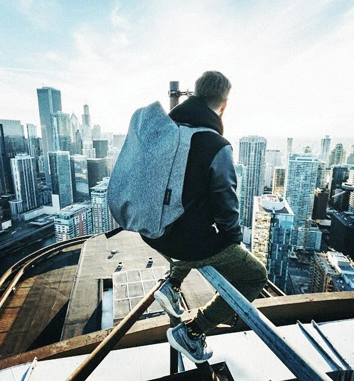 Рюкзак унисекс повседневный рюкзак большой емкости с защитой от кражи для