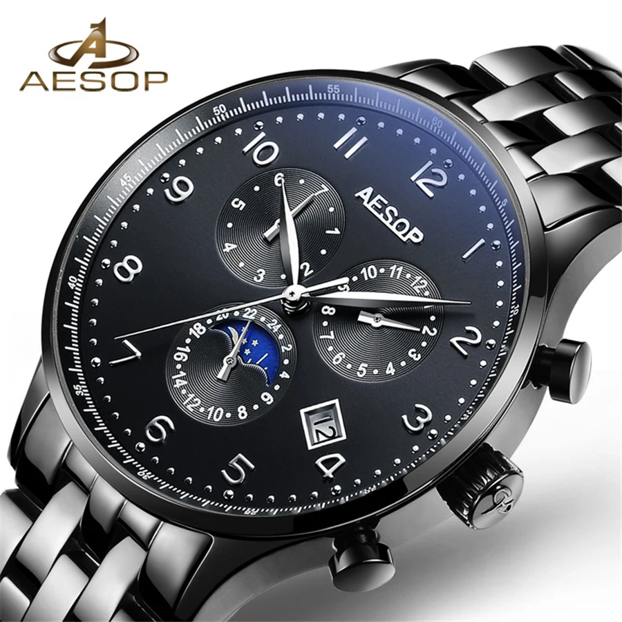 

AESOP Mechanical Watch men's watch Automatic Waterproof Sport Male Clock Top Brand Luxury Fashion Relogio Automatico Masculino