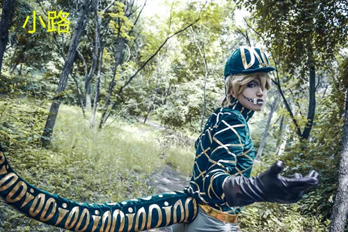 Аниме! JOJO'S необычные приключения Diego Green униформа косплей костюм для мужчин на заказ шляпа+ топ+ брюки+ перчатки+ хвост
