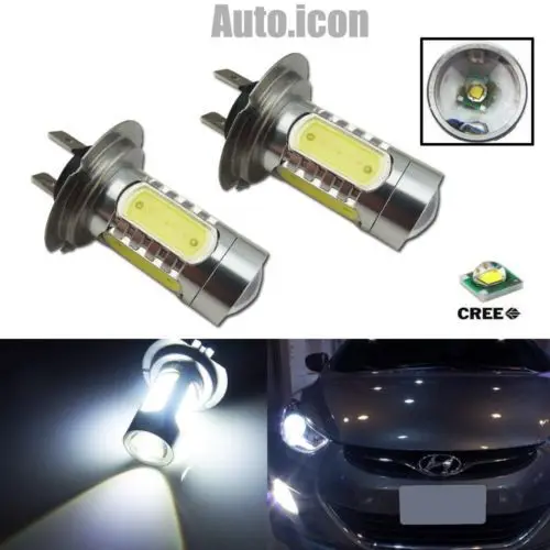 2 шт. Высокая мощность H7 11 Вт CREE XP E COB светодиодный лампы для Hyundai на Дальний свет DRL