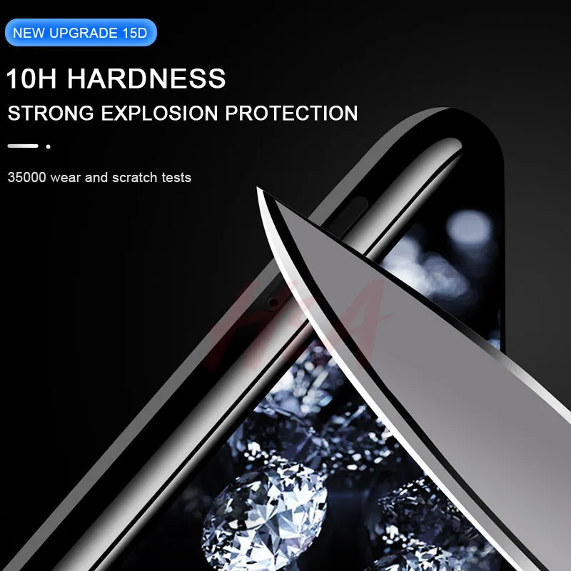 15D изогнутое полное покрытие из закаленного стекла для Xiaomi Redmi Note 5 6 7 Pro Защитное стекло для экрана 5 5A 4X 6A стекло