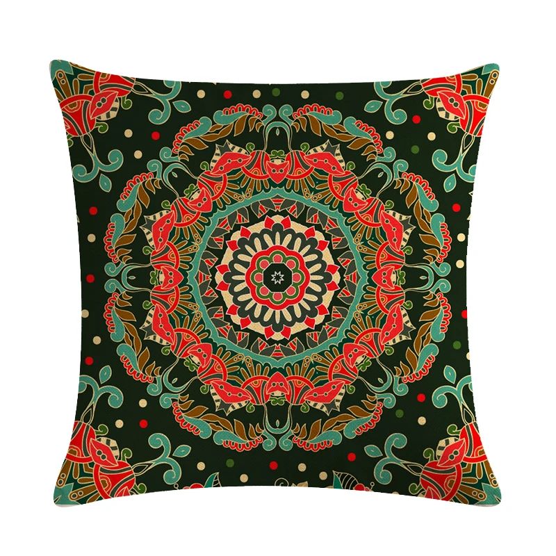 Boho Paisley Oriental Floral Pattern Navajo Geometric Prints Fantasy Petal Flowers Gorgeous Cushion Cover Sofa Throw Pillow Case