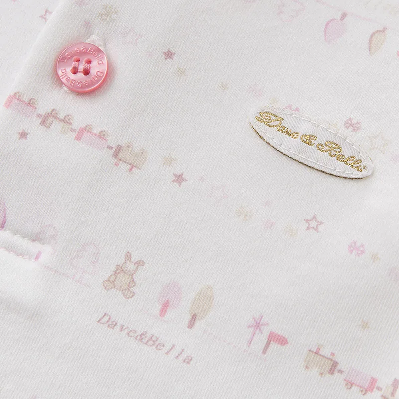 DB6062 dave bella осенняя одежда для сна малышей пижамы пижама из 100% хлопка с принтом