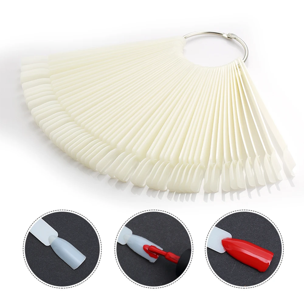 Накладные ногти MODELONS 1 набор натуральный прозрачный веер полная карта