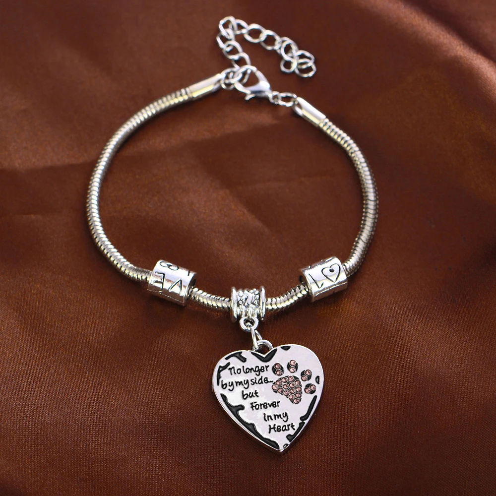 Браслет с кристаллами в виде лапы розовый и черный цвета|bracelet bracelet|clear braceletforever