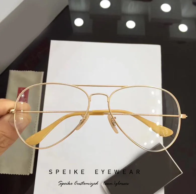 C4-Gold(62mm) 3025 Модные очки пилота speike очки для мужчин для женщин оправа предложение 1,74 очки для чтения при близорукости анти синие линзы Рецептурные очки - Цвет оправы: C4-Gold(62mm)