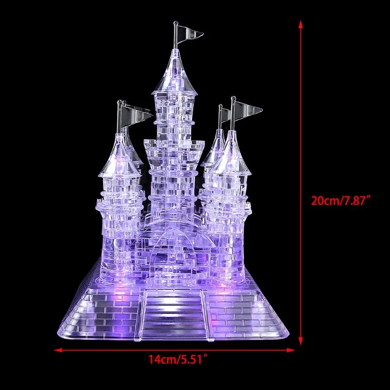 Оригинальный 3D прозрачный Кристалл Головоломка роскошный замок строительные