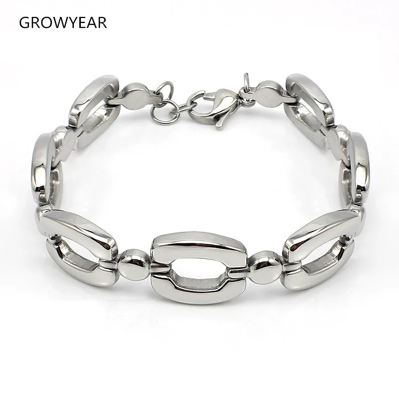 Женский браслет цепочка серебряного цвета из нержавеющей стали|silver stainless steel
