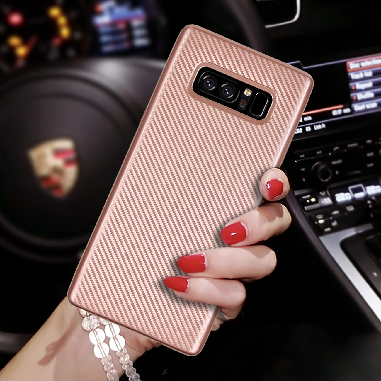 Чехол HATOLY для samsung Galaxy S10 Plus Ультратонкий Мягкий ТПУ/углеродное волокно задняя