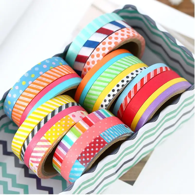 6 шт. 5 м Маскировка васи ленты DIY британский узор альбом декоративные Офис клейкой