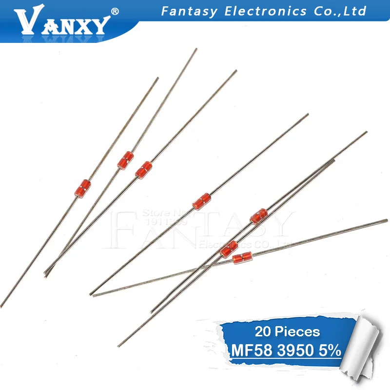 20 шт тепловой резистор NTC MF58 3950 B 100K ohm 5%|100k ohm|ntc mf58thermal resistor |
