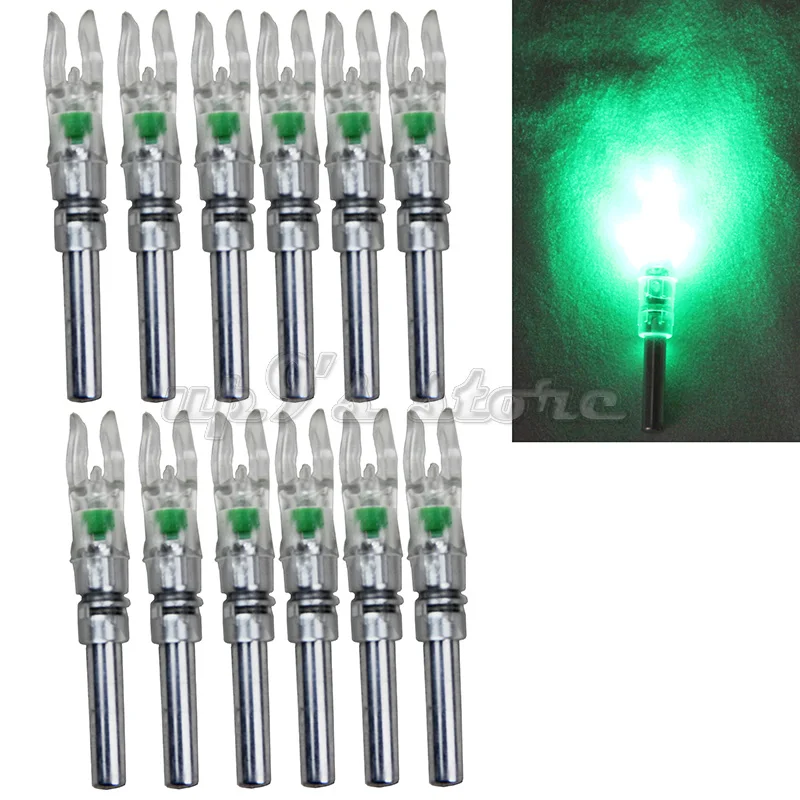 6 шт./лот автоматически зеленая подсветка составной лук со светодиодной