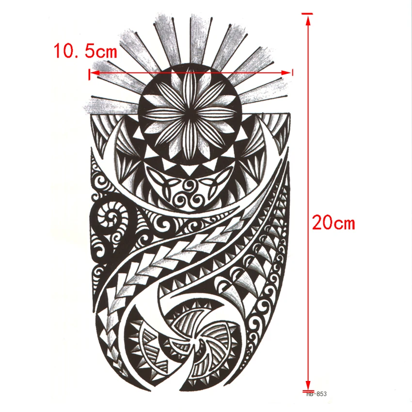 Водостойкая Временная тату-наклейка с имитацией земли и солнца | Красота