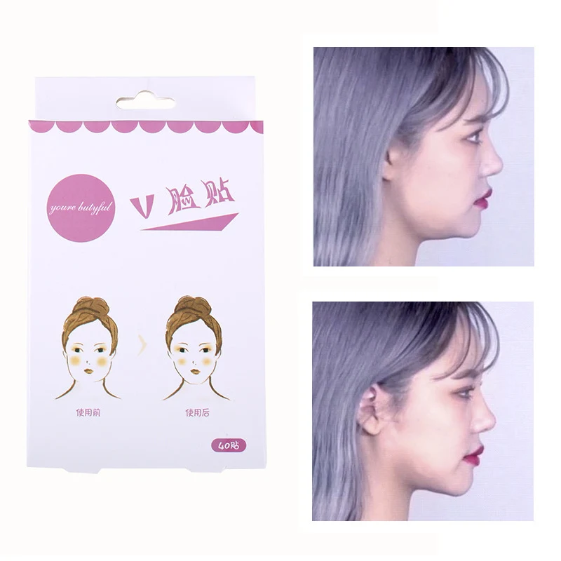 40 шт./компл. невидимые тонкие наклейки для лица линия морщины провисание кожи v