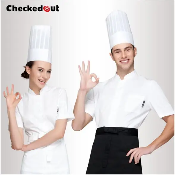 Повара костюм летние шорты с длинными рукавами шеф-повар Униформа Рубашка куртка