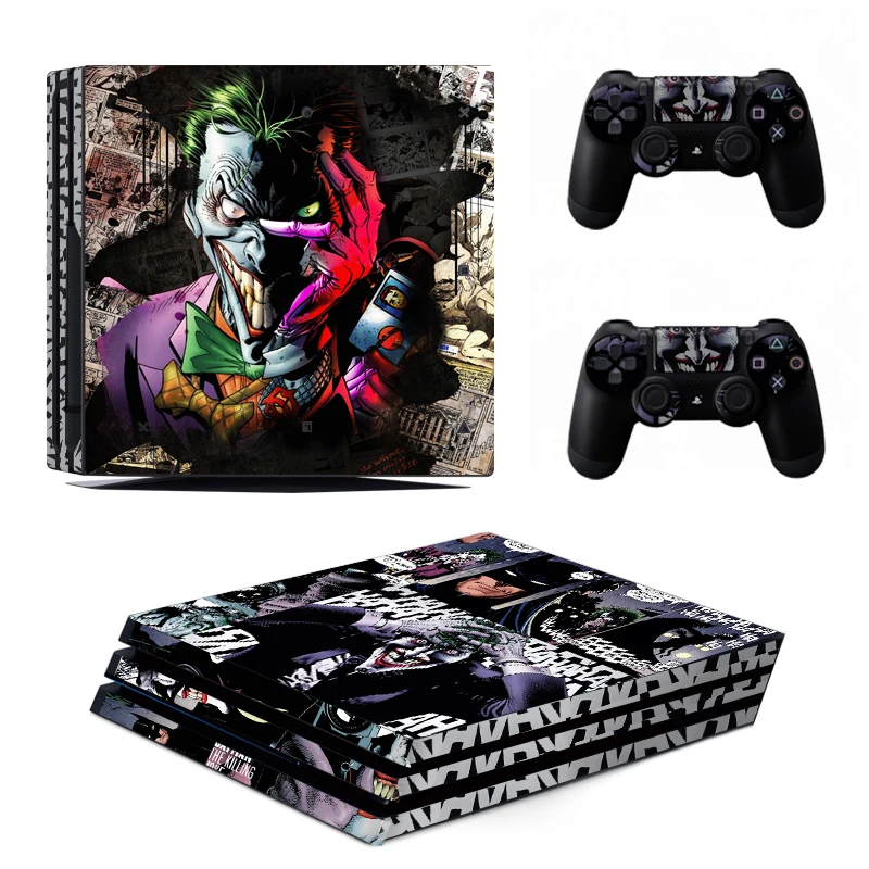 3D террор наклейка с джокером консоль кожный Чехол для Playstation 4 Pro консоль PS4 Pro наклейки кожи контроллер светодиодный защитный