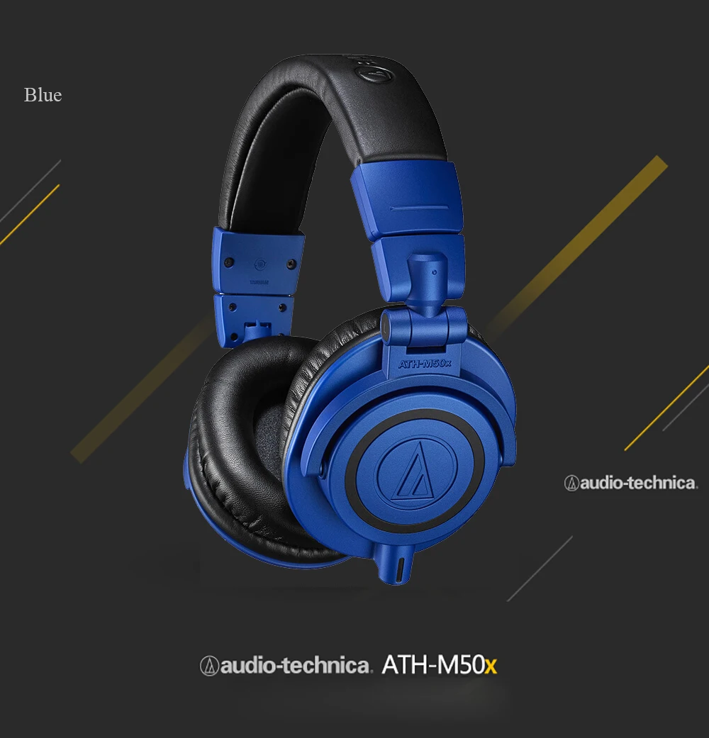 Оригинальные Audio-Technica ATH-M50x, профессиональные мониторные наушники, закрытые сзади, динамические Накладные Наушники Hi-Fi, складные наушники G