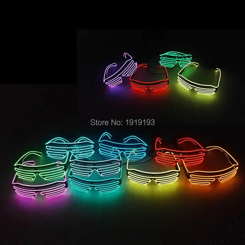 10 видов цветов привлекательные неоновые Светодиодные лампы 100 шт. опт очки с
