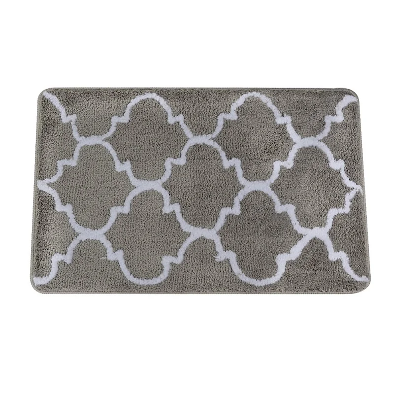 Gray-Quatrefoil Topfinel современный коврик для ванной полосатый четырехлистный ковер коврик для двери гостиной коврик нескользящий мягкий коврик для кухни - Цвет: Gray-Quatrefoil