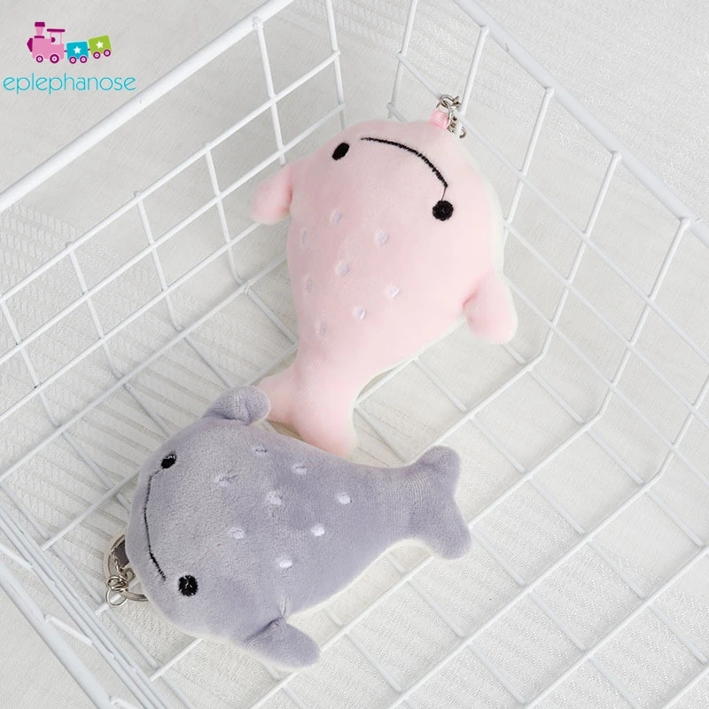 11 см милый кавайный КИТ плюшевая цепочка для ключей акулы игрушки с кулоном из