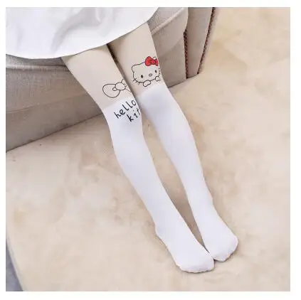 Girl Tights 2 13 видов стилей колготки для детей от 2 до 12 лет, Колготки в стиле пэчворк, Чулки с изображением кота колготки для девочек, чулки выше колена Детские колготки - Цвет: Girl Tights 2