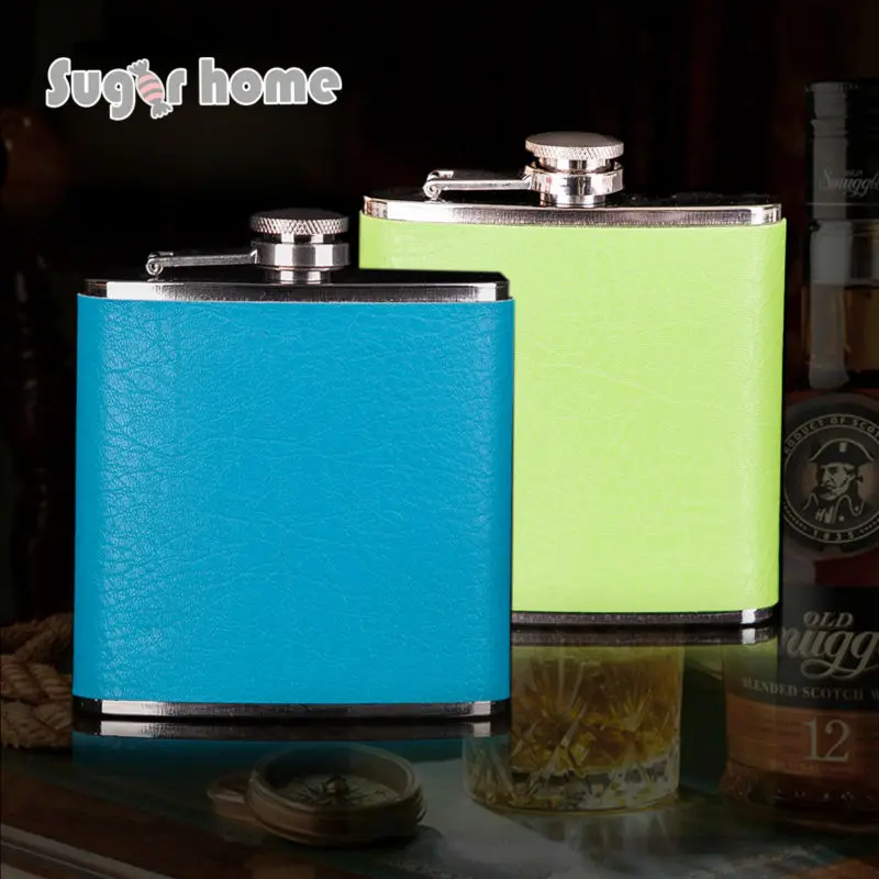 Mealivos Чистый цвет 6 oz Еда безопасный 304 Нержавеющая сталь фляжка drinkware спиртных