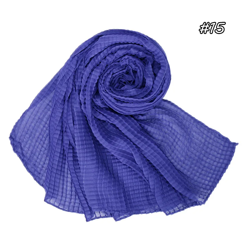 2019 новые модные волнистые гофрированные шарфы шаль длинный женский пузырьковый