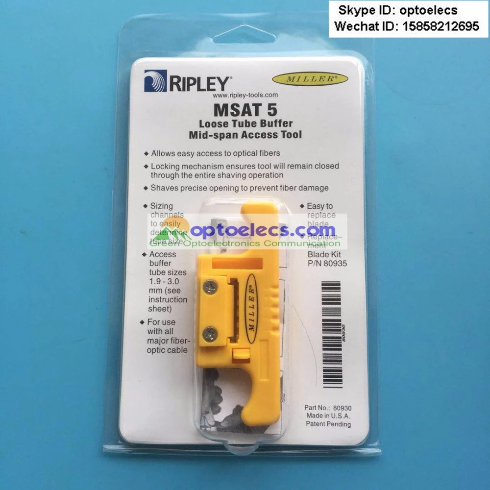 

DHL Free Shipping 10pcs Original Ripley Miller 80930 MSAT-5/ MSAT 5 Loose Tube Buffer Mid-Span Access Tool