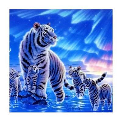 5d DIY алмазная живопись Тигры животные Алмазная вышивка полное сверление круглая