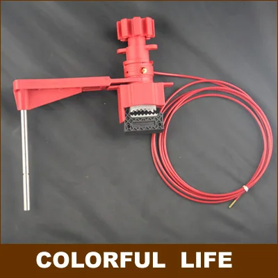 

Single Stop-arm All-purpose Ball Valve Lock with cable , gate valve Lock, Safety Cable System Lockouts,Industrial safety locks