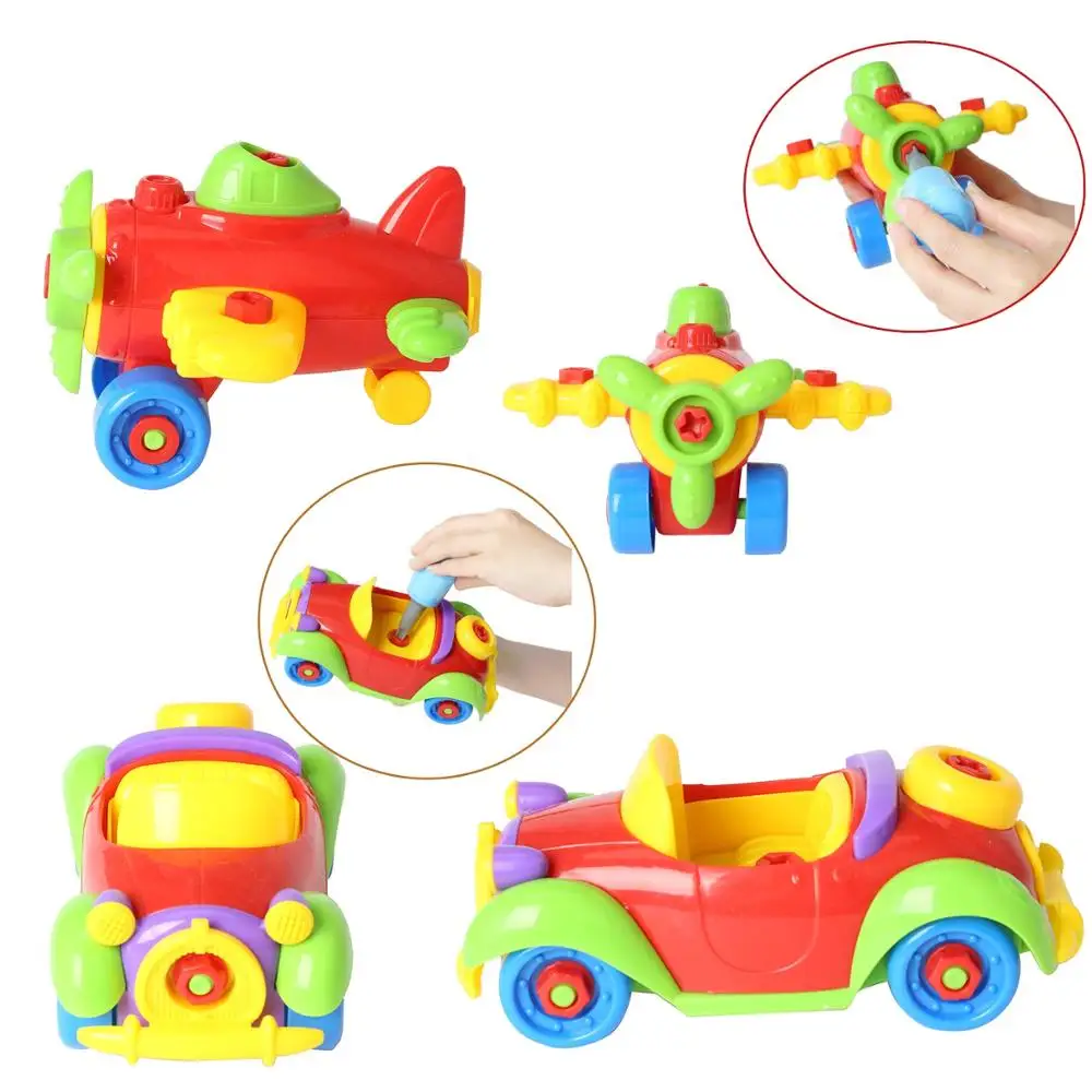 Разборка сборки строительные блоки игрушки автомобиль вертолет модель