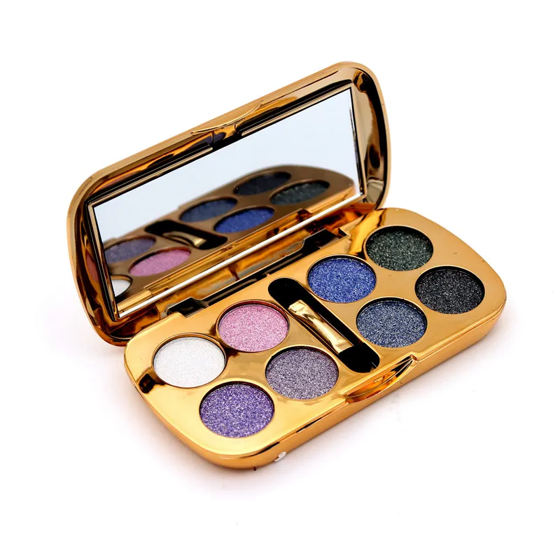 8 цветов макияж глаз Алмазный ShapedKit + тени для век кисти профессиональные Пудра