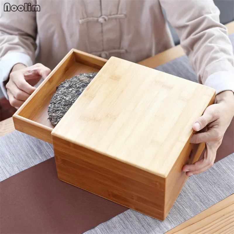 NOOLIM банка для чая из натурального бамбука Pu'er Деревянный Цветной чайный поднос