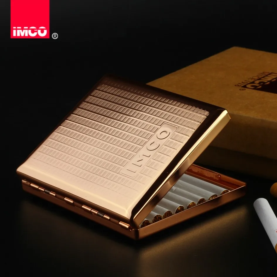Cigarette Box Thin 16 Packed Men's Cigarettes Personality Creative Automatic Metal Pure Copper | Дом и сад