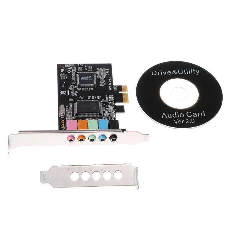 PCI E аудио цифровая звуковая карта 5 1 твердые конденсаторы CMI8738 чипсет +