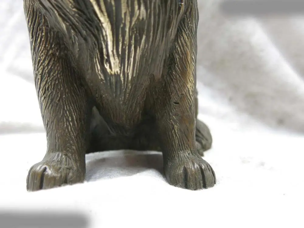 9 &quotтонкая латунная скульптура Китай резная фэн-шуй счастливая Красивая статуя