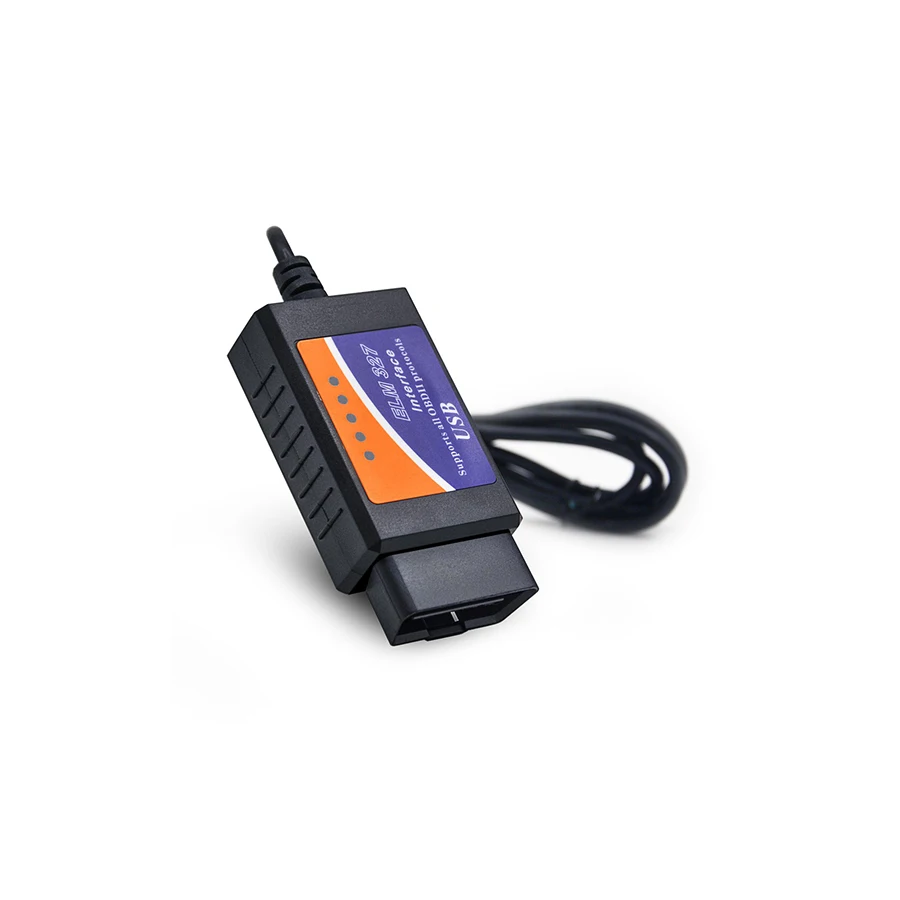 Сканер ELM327 USB V2.1 пластиковый инструмент для диагностики автомобиля OBD2 поддержка