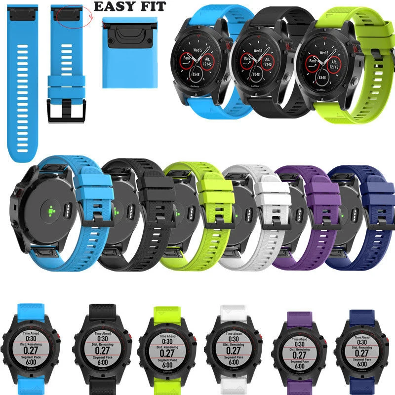 Сменный силиконовый ремешок для Garmin Fenix 5/5X/3/3HR/S60|Ремешки часов| |