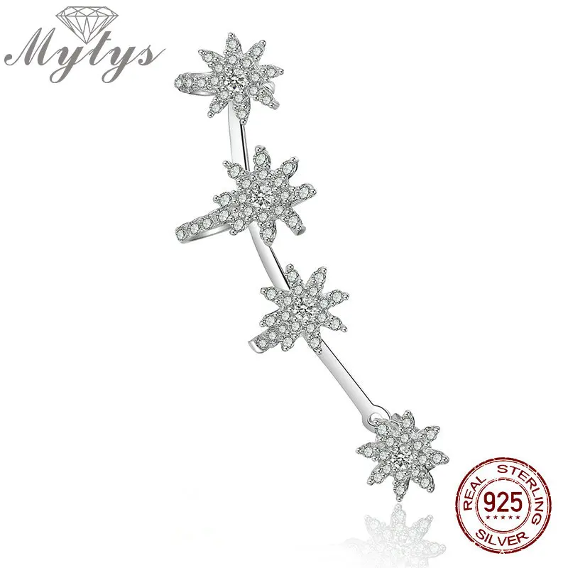 Женские сережки манжеты Mytys серьги из стерлингового серебра 925 пробы с