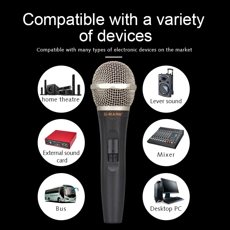 G-MARK G77 профессиональный сценический для певца Vocal проводной микрофон динамический микрофон для видео запись пения под караоке система KTV